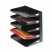 STEELMASTER MULTI-TIER HORIZONTAL LETTER ORGANIZERS, FIVE TIER, STEEL, BLACK