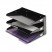 STEELMASTER MULTI-TIER HORIZONTAL LETTER ORGANIZERS, THREE TIER, STEEL, BLACK