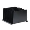 ANGLED VERTICAL ORGANIZER, FIVE SECTIONS, STEEL, 14 1/2 X 9 7/8 X 8 3/4, BLACK