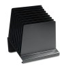 SLANTED VERTICAL ORGANIZER, EIGHT SECTIONS, STEEL, 11 X 9 1/4 X 12, BLACK