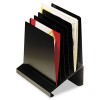 SLANTED VERTICAL ORGANIZER, SIX SECTIONS, STEEL, 11 X 7 1/4 X 11 1/2, BLACK