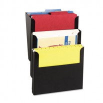 STEELMASTER WALL FILE KIT, LETTER, THREE POCKET, BLACK