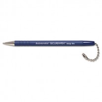 SECURE-A-PEN REPLACEMENT BALLPOINT COUNTER PEN, BLUE INK, MEDIUM