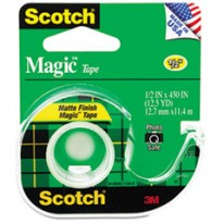 MAGIC TAPE W/REFILLABLE DISPENSER, 1/2