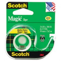 MAGIC TAPE W/REFILLABLE DISPENSER, 3/4