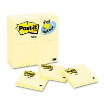 ORIGINAL NOTES, 3 X 3, CANARY YELLOW, 24 90-SHEET PADS/PACK