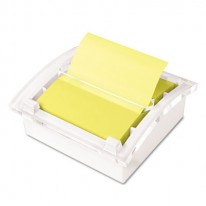 CLEAR TOP POP-UP NOTE DISPENSER FOR 3 X 3 SELF-STICK NOTES, WHITE