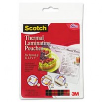 INDEX CARD SIZE THERMAL LAMINATING POUCHES, 5 MIL, 5 3/8 X 3 3/4, 20/PACK