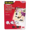 PHOTO SIZE THERMAL LAMINATING POUCHES, 5 MIL, 7 1/4 X 5 3/8, 20/PACK