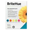 BRITEHUE MULTIPURPOSE COLORED PAPER, 24LB, 8-1/2 X 11, ASSORTED, 250 SHEETS/PK
