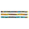 DECORATED PENCIL, RACE TO SUCCESS!, HB, 2.1 MM, ASSORTED BARREL, BLACK, 12/PACK