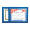 LEATHERETTE DOCUMENT FRAME, 8-1/2 X 11, BLUE, PACK OF TWO