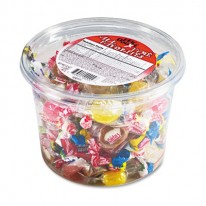 ALL TYME FAVORITE ASSORTED CANDIES AND GUM, 2LB PLASTIC TUB