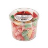 ASSORTED FRUIT SLICES CANDY, INDIVIDUALLY WRAPPED, 2LB PLASTIC TUB