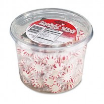 STARLIGHT MINTS, PEPPERMINT HARD CANDY, INDV WRAPPED, 2LB TUB