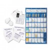 CLASSROOM MANAGEMENT POCKET CHART WITH CARDS, BLUE, 23 3/4 X 40 3/4