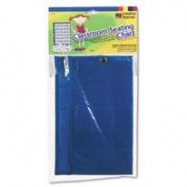 CLASSROOM SEATING CHART WITH 35 POCKETS, 100 BLANK NAME CARDS, 10 1/4 X 13