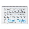 CHART TABLETS W/CURSIVE COVER, RULED, 24 X 16, WHITE, 30 SHEETS/PAD