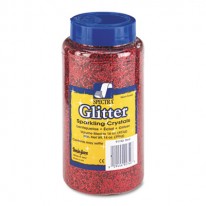 SPECTRA GLITTER, .04 HEXAGON CRYSTALS, RED, 16 OZ SHAKER-TOP JAR