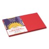 CONSTRUCTION PAPER, 58 LBS., 12 X 18, RED, 50 SHEETS/PACK