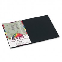 PEACOCK SULPHITE CONSTRUCTION PAPER, 76 LBS., 12 X 18, BLACK, 50 SHEETS/PACK