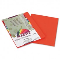 PEACOCK SULPHITE CONSTRUCTION PAPER, 76 LBS., 9 X 12, ORANGE, 50 SHEETS/PACK