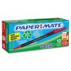 WRITE BROS RECYCLED BALLPOINT STICK PEN, RED INK, MEDIUM, DOZEN