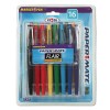 POINT GUARD FLAIR POROUS POINT STICK PEN, ASSORTED INK, MEDIUM, 16 PER PACK