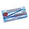 WRITE BROS GRIP BALLPOINT STICK PEN, BLUE INK, MEDIUM, DOZEN