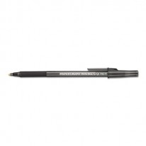 WRITE BROS GRIP BALLPOINT STICK PEN, BLACK INK, FINE, DOZEN