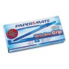 WRITE BROS GRIP BALLPOINT STICK PEN, BLUE INK, FINE, DOZEN