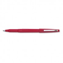 ROLLING WRITER ROLLER BALL CAPPED PEN, RED INK, MEDIUM, DOZEN