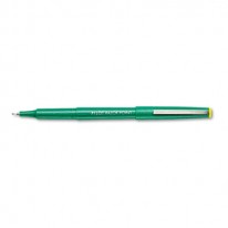 RAZOR POINT POROUS POINT STICK PEN, GREEN INK, EXTRA FINE, DOZEN