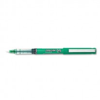 PRECISE V5 ROLLER BALL STICK PEN, NEEDLE PT, GREEN INK, 0.5MM EXTRA FINE, DOZEN