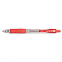 G2 ROLLER BALL RETRACTABLE GEL PEN, RED INK, ULTRA FINE