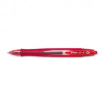 G6 GEL ROLLER BALL PEN, RETRACTABLE, REFILLABLE, RED INK, 0.7MM FINE