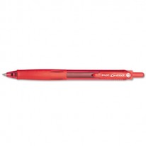 G-KNOCK BEGREEN RETRACTABLE GEL INK PEN, RED INK, FINE, DOZEN