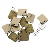 EXTRA BLANK VELCRO TAGS, VELCRO SECURITY-BACKED, 1 1/8 X 1, BEIGE, 12/PACK