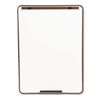 OVAL DRY-ERASE BOARD, 29 X 40, METALLIC BRONZE FINISH STEEL, FRAMED