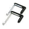 ADJUSTABLE CUBICLE HANGERS FOR 1 1/2 TO 3 INCH PANELS, ALUMINUM/BLACK, 2/SET