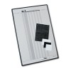 MAGNETIC EMPLOYEE IN/OUT BOARD, PORCELAIN, 24 X 36, GRAY/BLACK ALUMINUM FRAME