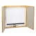 CABINET, FABRIC/DRY ERASE, PORCELAIN/STEEL, 48 X 48 X 24, WHITE, OAK FRAME