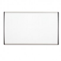 MAGNETIC DRY ERASE BOARD, PAINTED STEEL, 18 X 30, WHITE/ALUMINUM FRAME