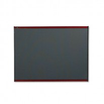 PRESTIGE BULLETIN BOARD, DIAMOND MESH FABRIC, 48 X 36, GRAY/MAHOGANY FRAME