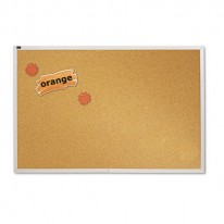 NATURAL CORK BULLETIN BOARD, 72 X 48, ANODIZED ALUMINUM FRAME