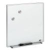 MAGNETIC DRY ERASE BOARD, PAINTED STEEL, 16 X 16, WHITE, ALUMINUM FRAME