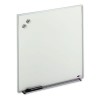 MAGNETIC DRY ERASE BOARD, PAINTED STEEL, 23 X 23, WHITE, ALUMINUM FRAME