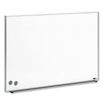 MAGNETIC DRY ERASE BOARD, PAINTED STEEL, 34 X 23, WHITE, ALUMINUM FRAME