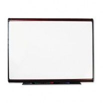 PREMIUM DRY ERASE BOARD, PORCELAIN/STEEL, 48 X 36, WHITE/MAHOGANY FRAME