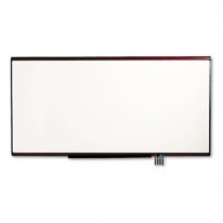 PREMIUM DRY-ERASE BOARD, PORCELAIN/STEEL, 96 X 48, WHITE/MAHOGANY FRAME